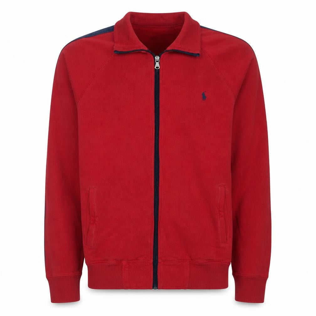 Polo Ralph Lauren Men's Red Full Zip Cotton Sweatshirt M