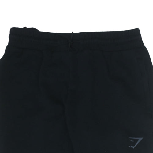 Gymshark Men's Black Slim Fit Joggers Size M Fleece Activewear