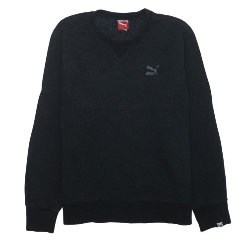 Puma Women Black Crew Neck Pullover Sweatshirt Size L
