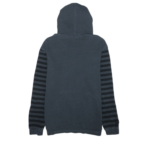 Quiksilver Men's Blue Striped Pullover Hoodie Size S