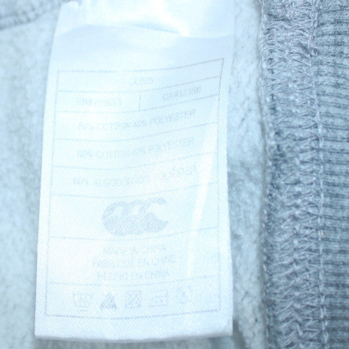 Canterbury Mens Grey Pullover Hoodie L Rugby Sports Logo Fleece