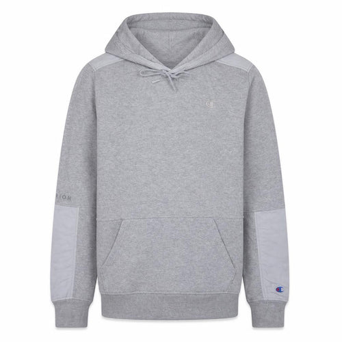 Champion Men's Grey Pullover Hoodie M Regular Fit Sports Fleece