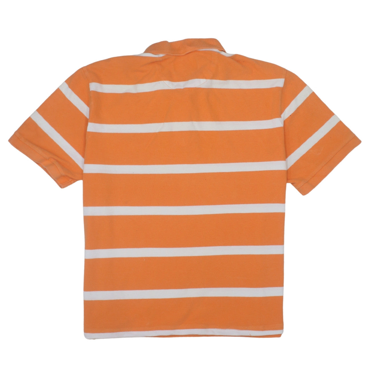 Chaps Men's Orange Striped Cotton Polo Shirt XL
