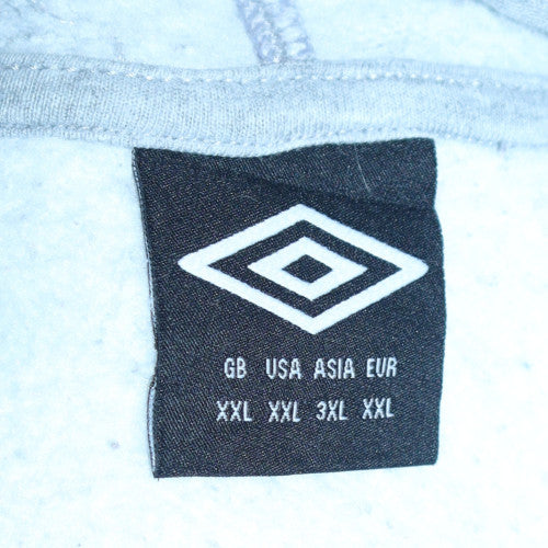 Umbro Men's Grey 2XL Pullover Hoodie Logo Sportswear