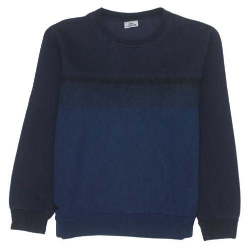 Lacoste Men's Blue Crew Neck Cotton Blend Sweatshirt Size L