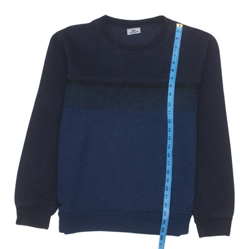 Lacoste Men's Blue Crew Neck Cotton Blend Sweatshirt Size L