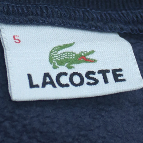 Lacoste Men's Blue Crew Neck Cotton Blend Sweatshirt Size L