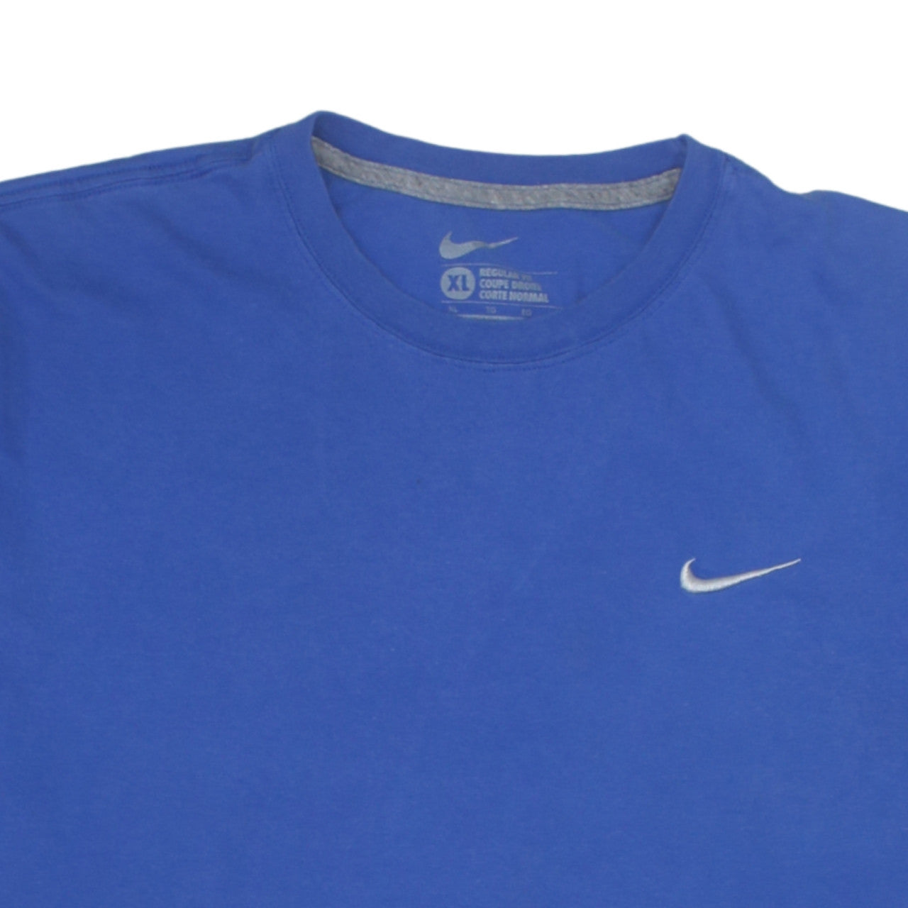 Nike Men's Blue XL Regular Fit Crew Neck Cotton T-Shirt