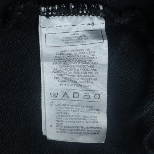 Adidas Mens Black Pullover Hoodie 2XL Regular Fit Fleece Sweatshirt