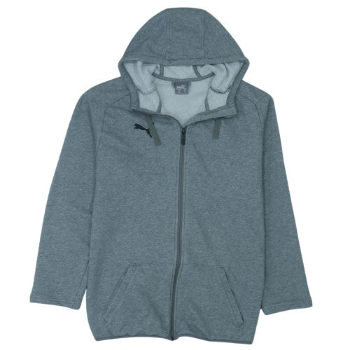 Puma Men's Grey Full Zip Hoodie L Regular Fit Casual Sportswear