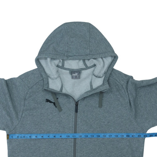 Puma Men's Grey Full Zip Hoodie L Regular Fit Casual Sportswear