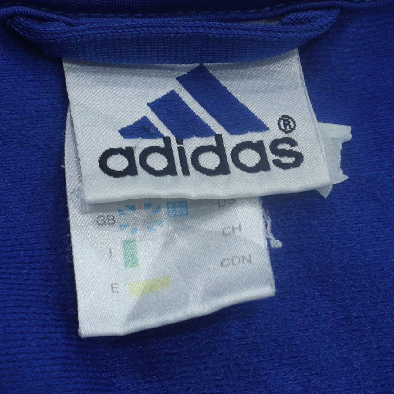 Adidas Men Blue Full Zip Retro Track Sweatshirt L Sports Logo
