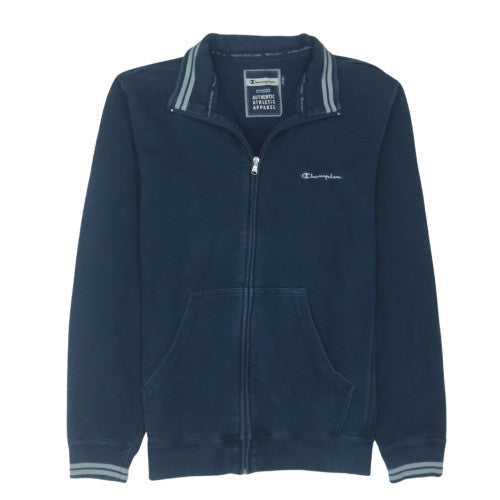 Champion Mens Blue Full Zip Sweatshirt Large Fleece Athletic