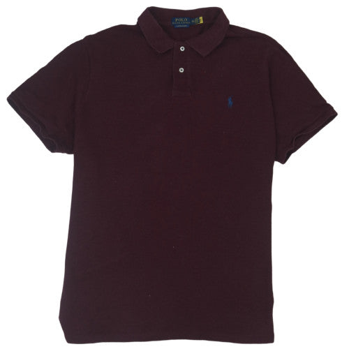 Ralph Lauren Men's Burgundy Custom Slim Fit Cotton Polo Shirt XXL