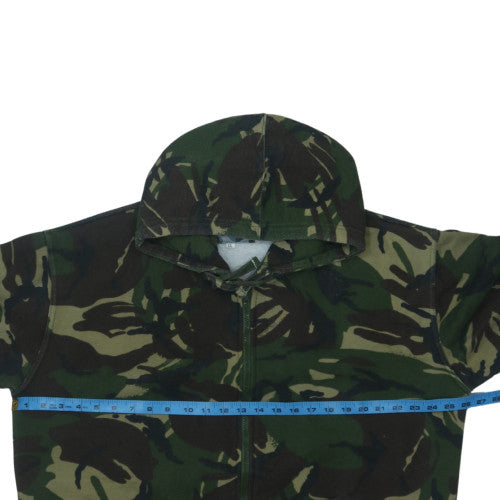 DW Mens Green Camouflage Full Zip Fleece Hoodie 2XL