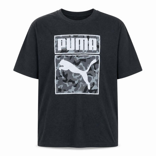 Puma Men's Black 2XL Camouflage Logo Graphic T-Shirt