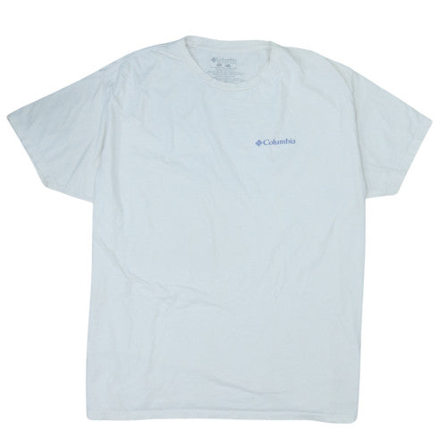 Columbia Men's White 2XL Crew Neck Graphic Outdoor T-Shirt