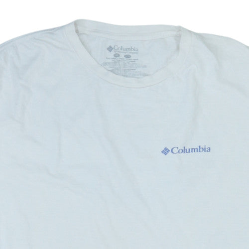 Columbia Men's White 2XL Crew Neck Graphic Outdoor T-Shirt