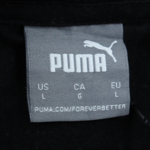 Puma Men's Black Full Zip Hoodie Size L Fleece Hooded Sweatshirt