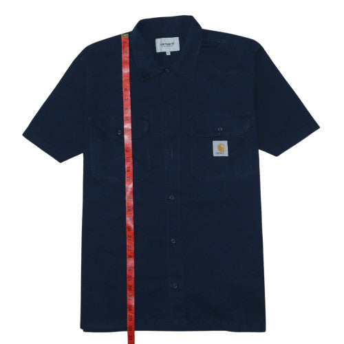 Carhartt Men’s Blue S/S Master Shirt XL Regular Fit Button-Up