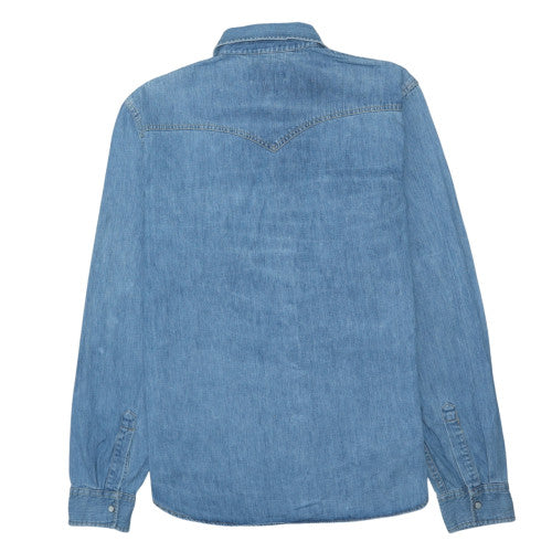 Levi Strauss Women's Blue Denim Western Button-Up Shirt Size L