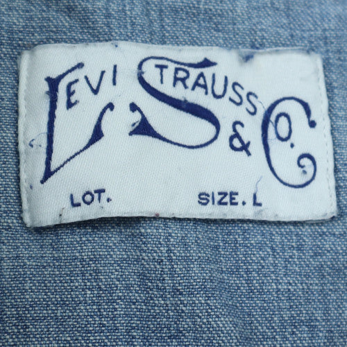 Levi Strauss Women's Blue Denim Western Button-Up Shirt Size L