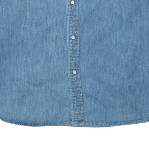 Levi Strauss Women's Blue Denim Western Button-Up Shirt Size L