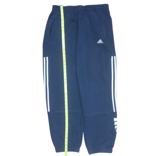 Adidas Men's Blue Jogger Sweatpants L Fleece Activewear Trousers