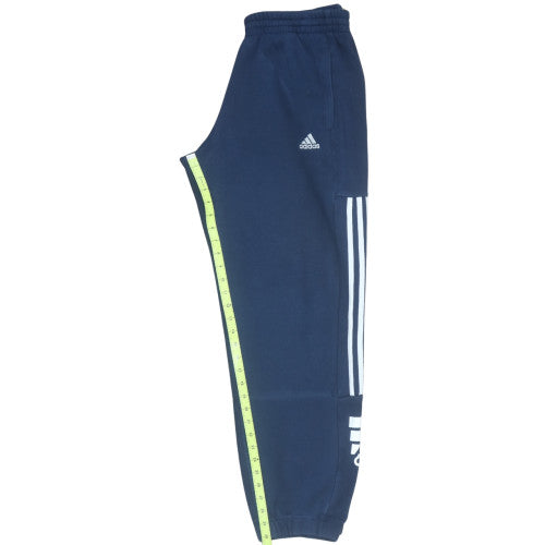 Adidas Men's Blue Jogger Sweatpants L Fleece Activewear Trousers