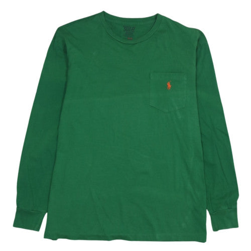 Polo Ralph Lauren Men's Green Long Sleeve Cotton T-Shirt M