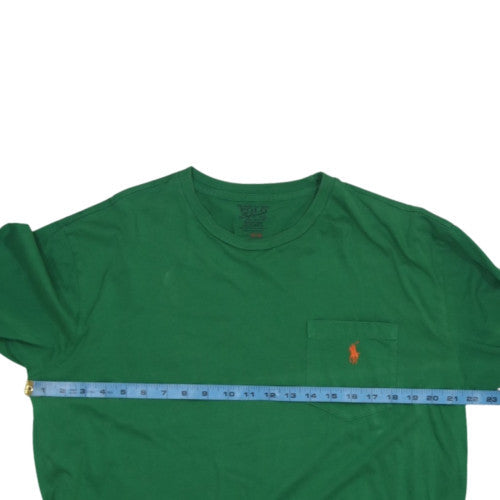 Polo Ralph Lauren Men's Green Long Sleeve Cotton T-Shirt M