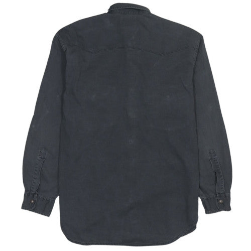 Levi's Men's Grey Cotton Western Button-Up Shirt Size M