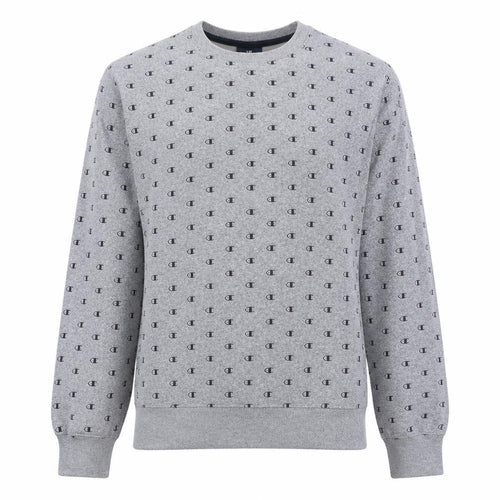Champion Teens Grey XL Long Sleeve Crew Neck Logo T-Shirt