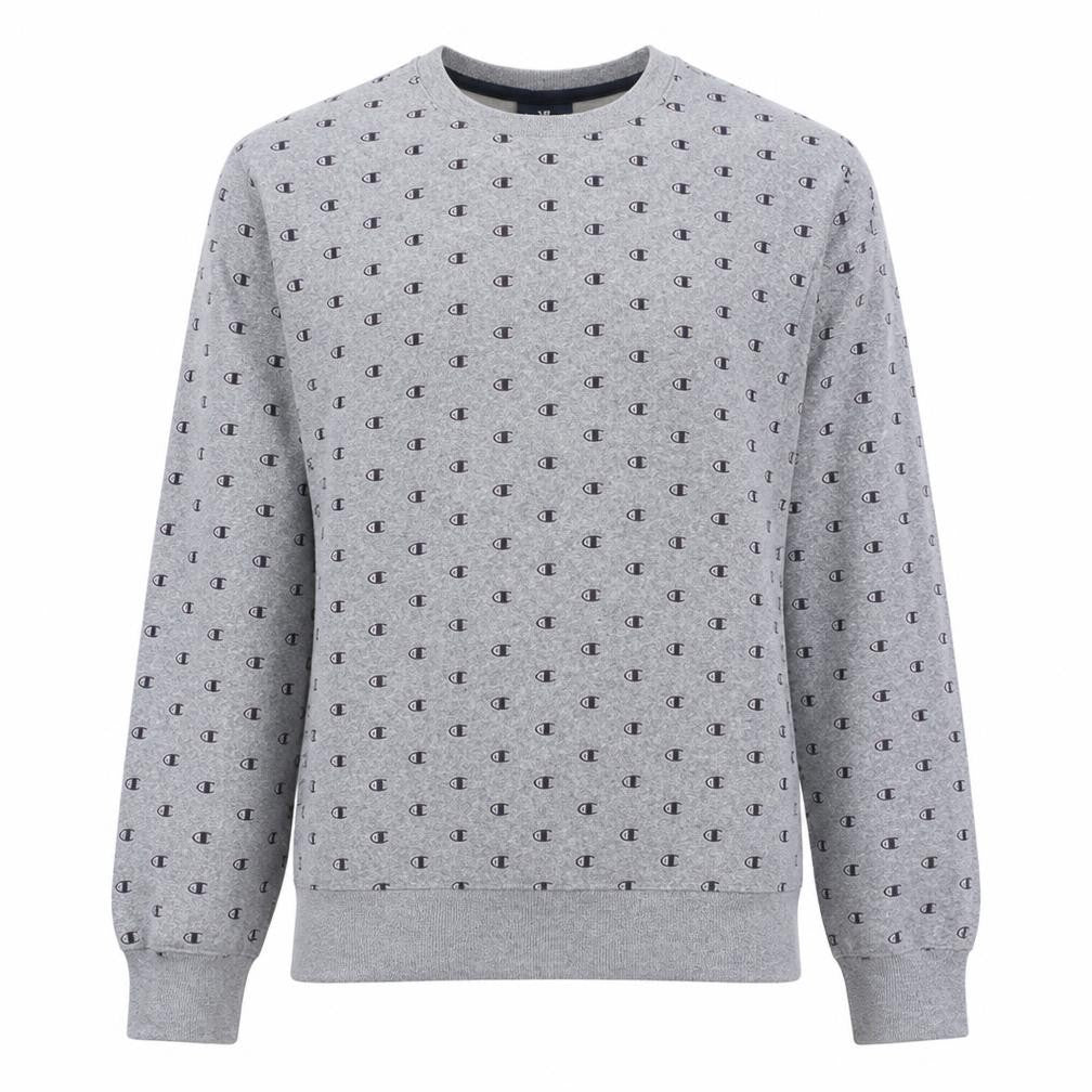 Champion Teens Grey XL Long Sleeve Crew Neck Logo T-Shirt