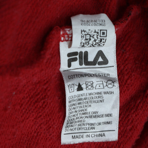Fila Mens Red Crew Neck Pullover Sweatshirt Size L