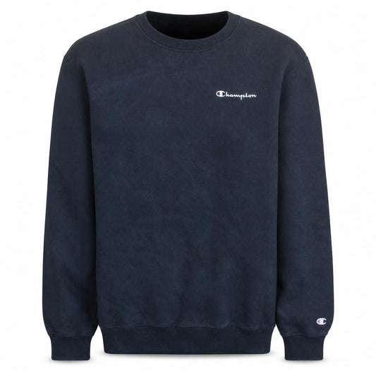 Front view of Champion Men’s Black Medium Crew Neck Pullover Sweatshirt