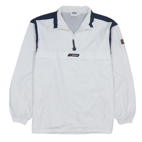 Ellesse Juniors Boys White XL Anorak Jacket 1/4 Zip Sports Top