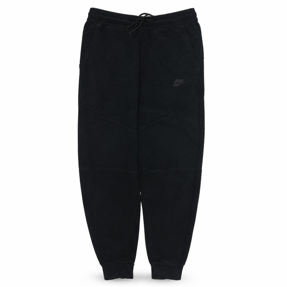 Front view of Nike Men's Black Small Fleece Jogger Sweatpants Drawstring Waist