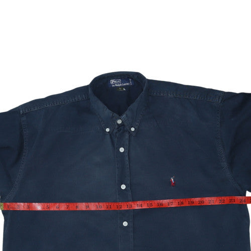 Ralph Lauren Men's Blue Long Sleeve Button-Down Cotton Shirt L