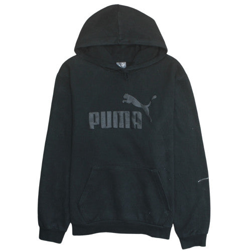 Puma Mens Black Pullover Hoodie L Graphic Logo Sportswear