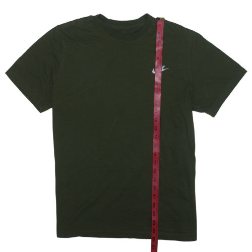 Nike Men's Green Cotton Crew Neck Short Sleeve T-Shirt M