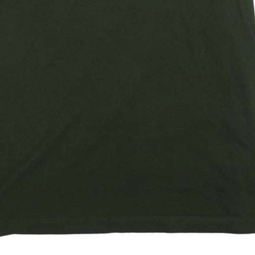 Nike Men's Green Cotton Crew Neck Short Sleeve T-Shirt M