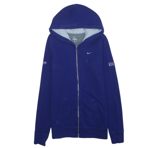 Nike Women’s Blue Full Zip Hoodie Size L 100% Cotton Casual