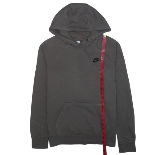 Nike Men’s Grey Pullover Hoodie Size M Fleece Logo Sweatshirt