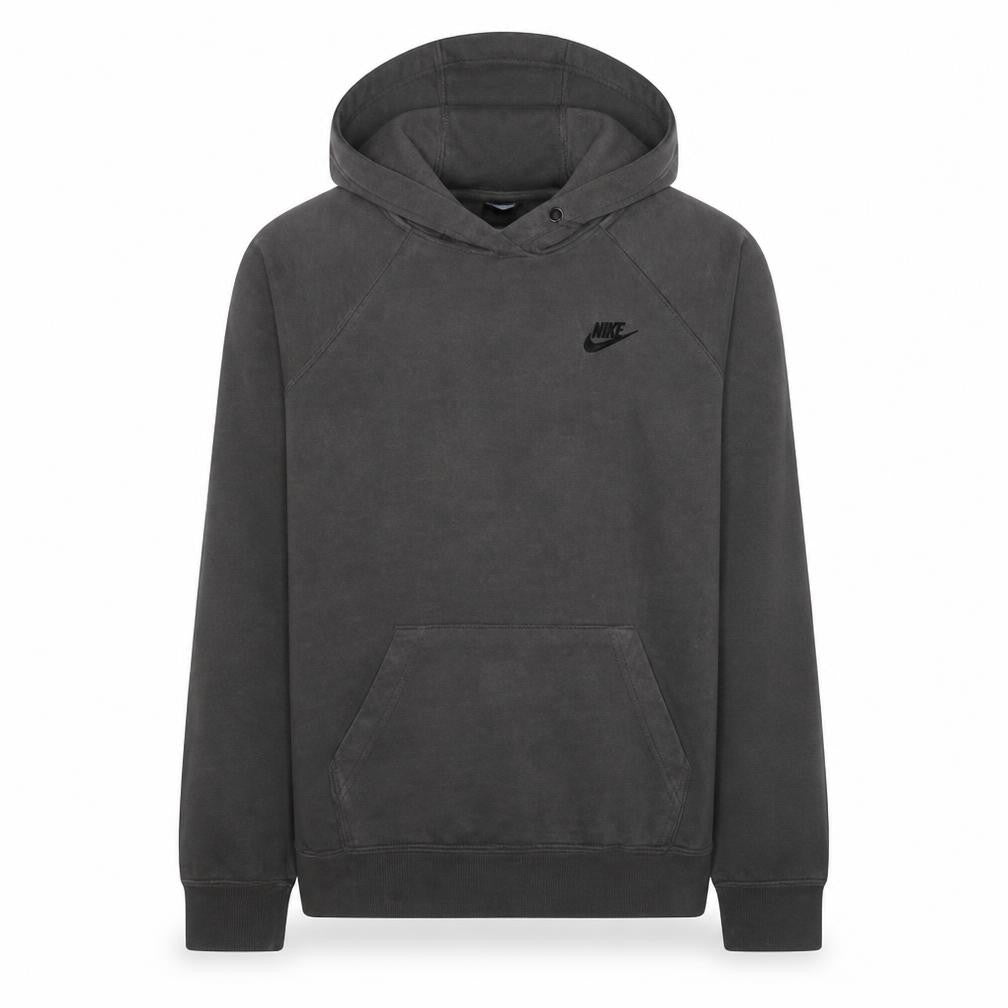 Nike Men’s Grey Pullover Hoodie M Fleece Regular Fit Logo Sportswear