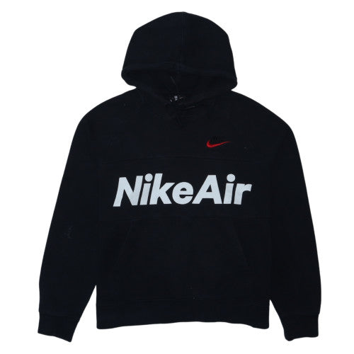 Nike Womens Black Large Pullover Hoodie with Logo Print