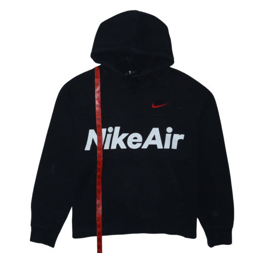 Nike Womens Black Large Pullover Hoodie with Logo Print