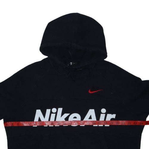 Nike Womens Black Large Pullover Hoodie with Logo Print
