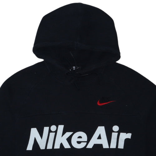 Nike Womens Black Large Pullover Hoodie with Logo Print