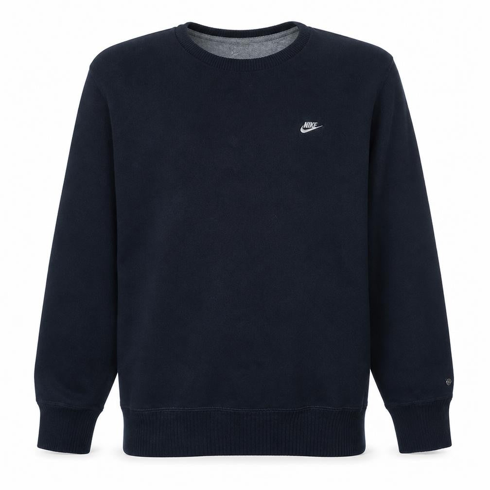 Front view of Nike Men's Blue XL Crew Neck Fleece Pullover Sweatshirt